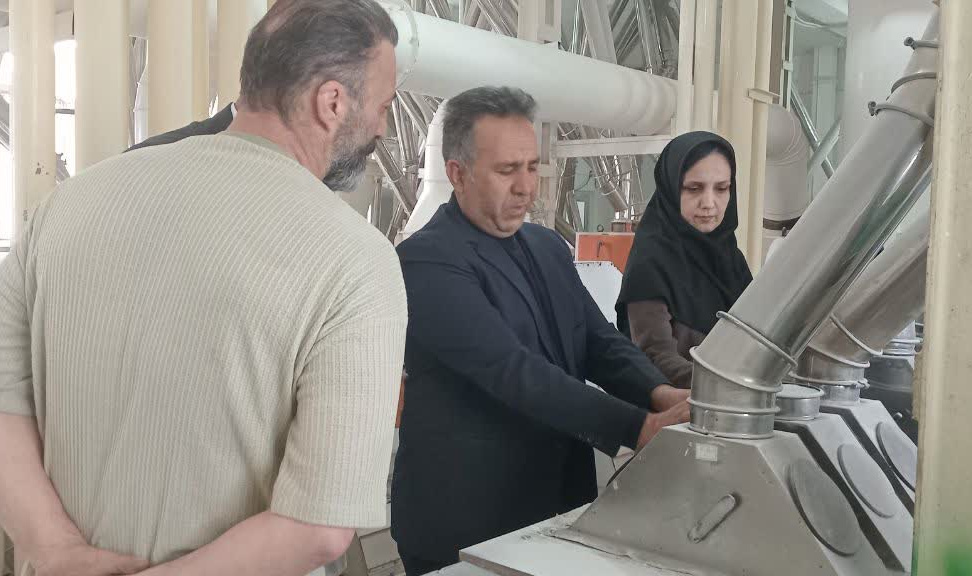 بازدید معاون و مدیر غذا معاونت غذا و دارو از کارخانه آرد کاظمی