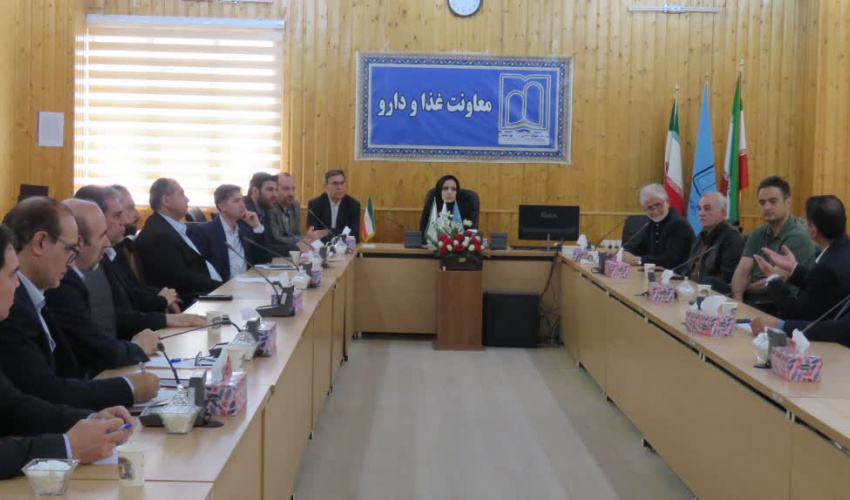 جلسه تامین اقلام دارویی با حضور نمایندگان بانک های عامل و رئیس انجمن داروسازان استان